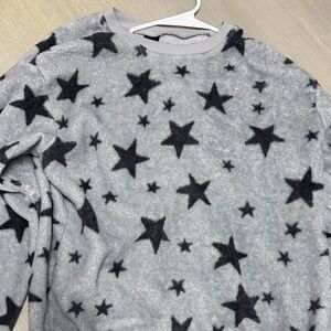 Gray Star Patterned Sweater